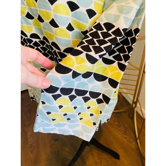 WOMEN Loose Shirt  Medium Size Linen Summer beach Casual  M - Picture 6 of 9